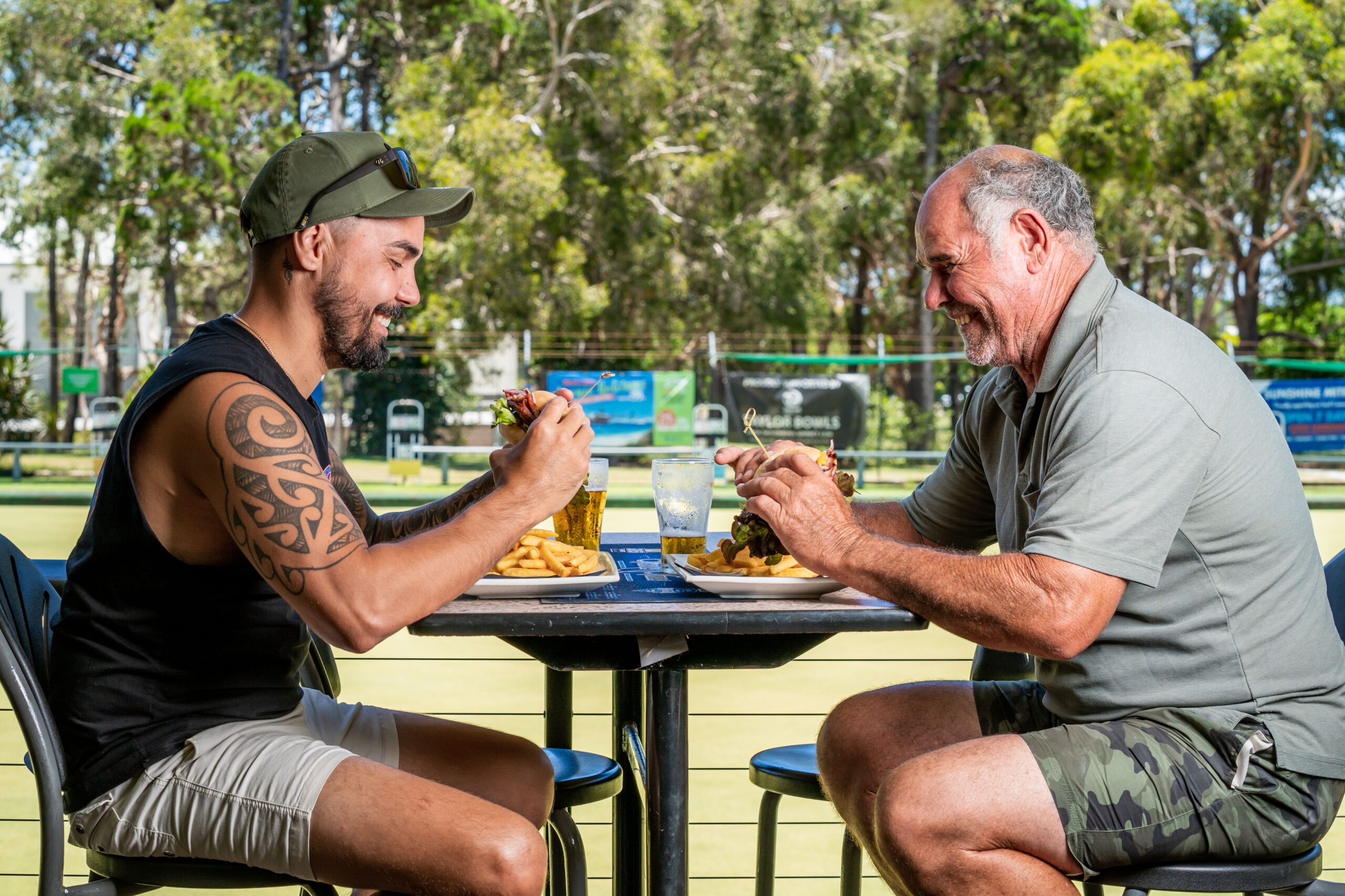 Rainbow Beach Sports Club dining deck food bistro